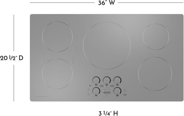 Monogram® 36" Silver Induction Cooktop-10