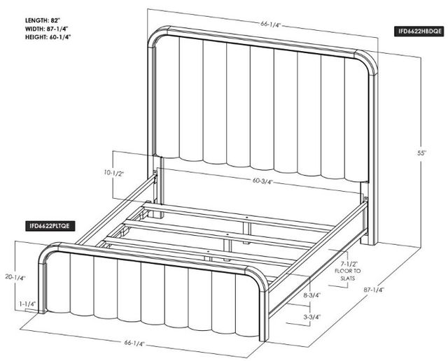 International Furniture Direct Mezquite Light Gray/Natural Upholstered Queen Panel Bed-2