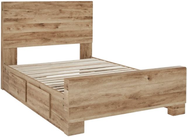 Signature Design by Ashley® Hyanna Tan Brown Full Panel Storage Bed-1