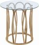 Coaster® Monett Glass Top End Table with Chocolate Chrome Base-0