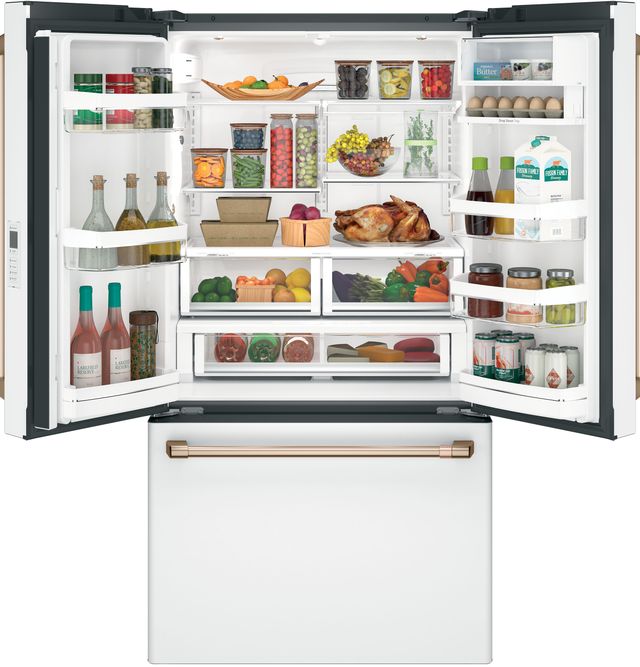 Café™ 23.1 Cu. Ft. Matte White Counter Depth French Door Refrigerator-3