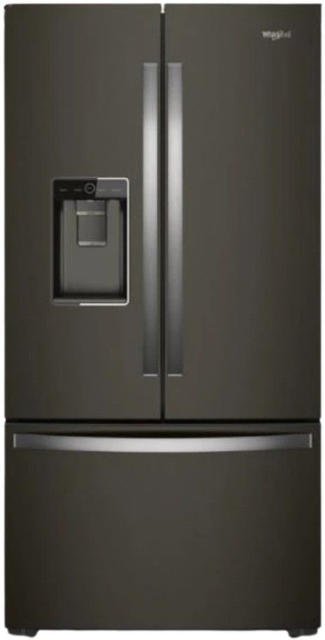 Whirlpool® 36" 23.8 Cu. Ft. Fingerprint Resistant Black Stainless Steel French Door Refrigerator -0