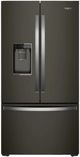Whirlpool® 36 in. 23.8 Cu. Ft. Fingerprint Resistant Black Stainless Steel French Door Refrigerator -0