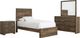 Elements International Bailey 4-Piece Warm Walnut Youth Twin Panel Bedroom Set-0