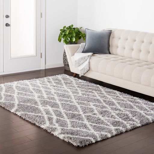 Surya Cloudy Shag Gray 7'x10' Area Rug-4