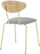 Armen Living Neo 2-Piece Gold/Gray Dining Side Chairs Set-4