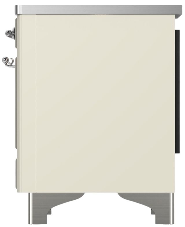 Ilve® Majestic III 40" Antique White Pro Style Induction Range with Triple Glass Door and Chrome Trim-3