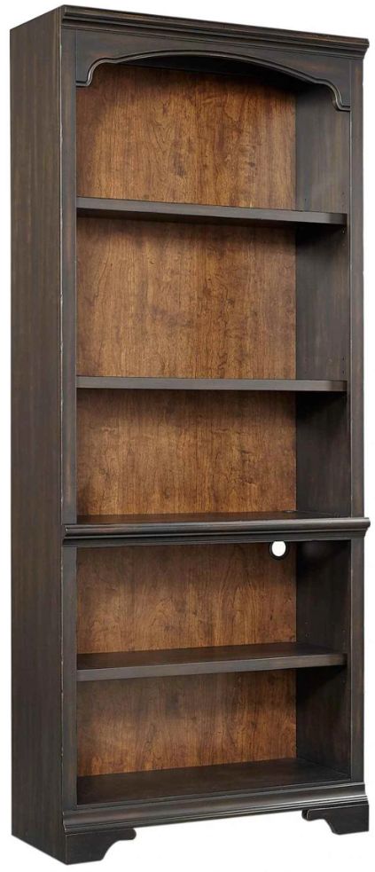 aspenhome® Hampton Black Cherry Open Bookcase-0