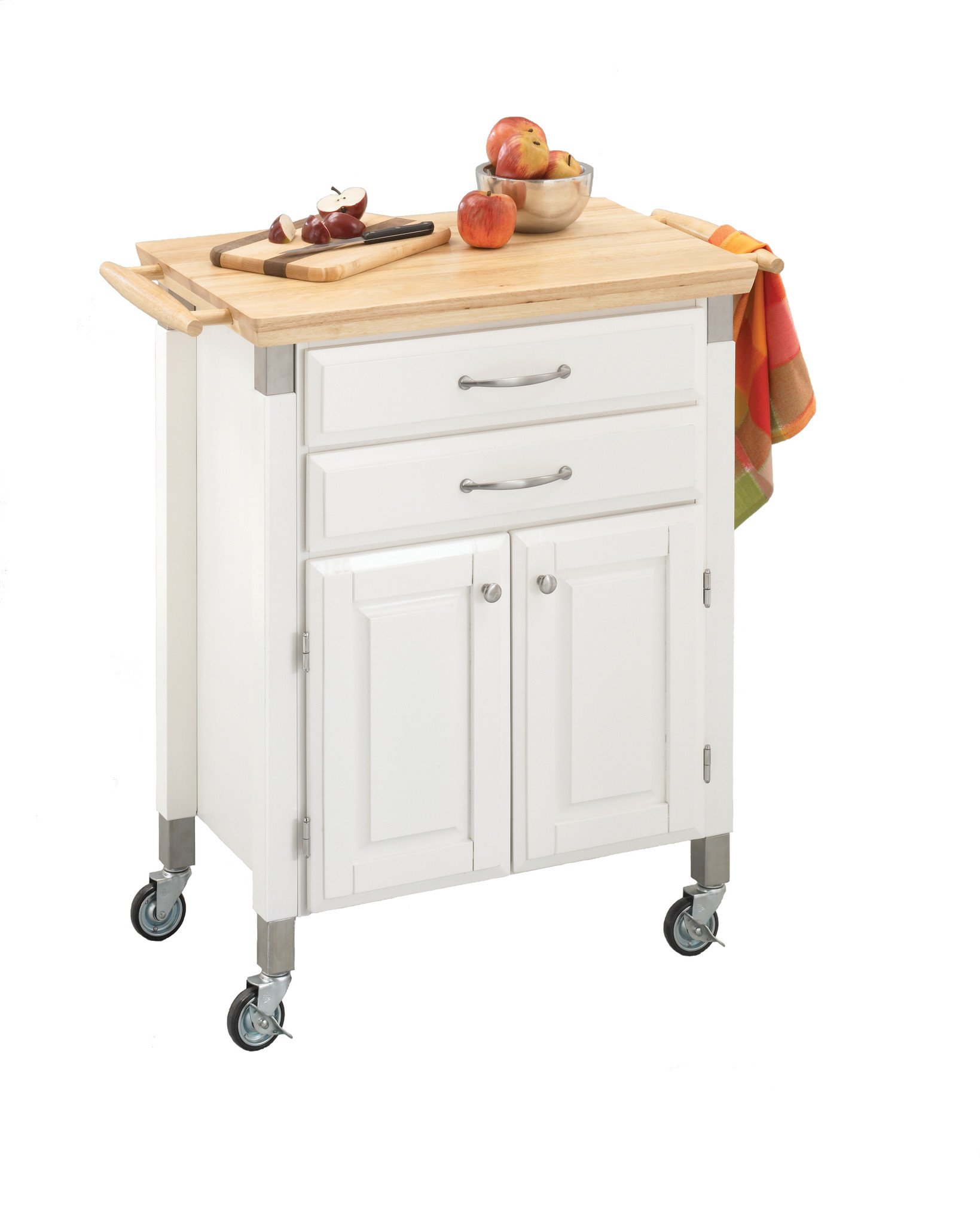 homestyles Dolly Madison White Kitchen Cart - Thumbnail 5