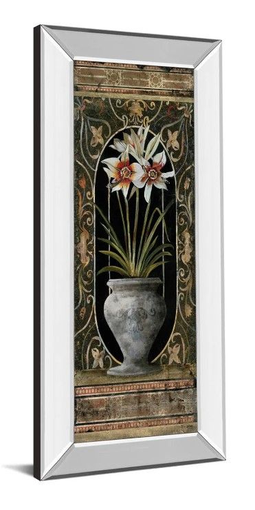 Classy Art Blanco Botanical Il by Douglas Mirrored Frame Wall Art-1