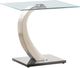Coaster® Pruitt Glass Top End Table with Satin Base-0