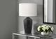 Monarch Specialties Inc. Black Concrete Table Lamp with Ivory Shade-2