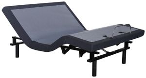 View of the BedTech BT2000 Queen Adjustable Foundation on a white background.
