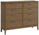 Whittier Wood® Furniture Bailey Nutmeg 60" Dresser-0