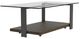 Riverside Furniture Cortland Tempered Glass Coffee Table with Saddle Oak Base-0