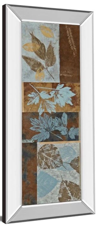 Classy Art Blue Fusion Panel Il by Jeni Lee Mirror Framed Wall Art-1