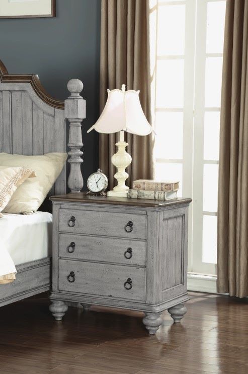 Flexsteel® Plymouth Distressed Graywash Nightstand-1
