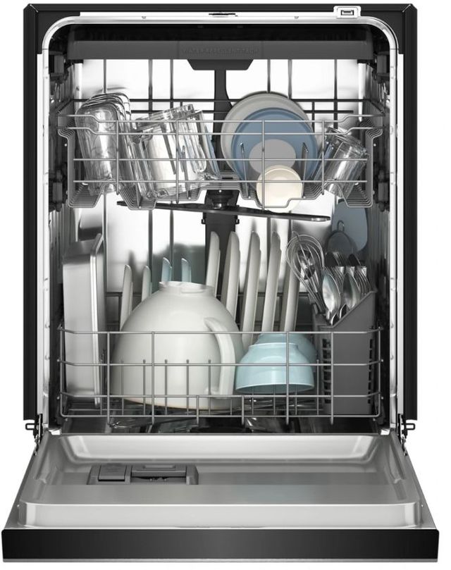 KitchenAid® 24" Black Front Control Built-In Dishwasher with Third Level Utensil Rack and 30+ Total Wash Jets-2