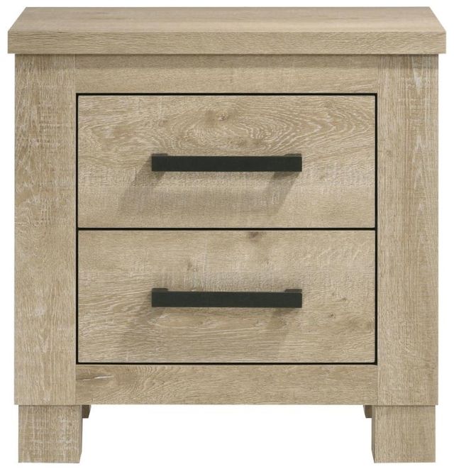 Coaster® Oakglen Weathered Oak Nightstand Bedside Table-1