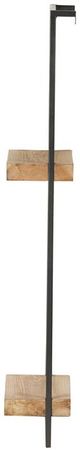 A & B Home 2-Piece Black/Brown 12" Wall Shelf Set-3