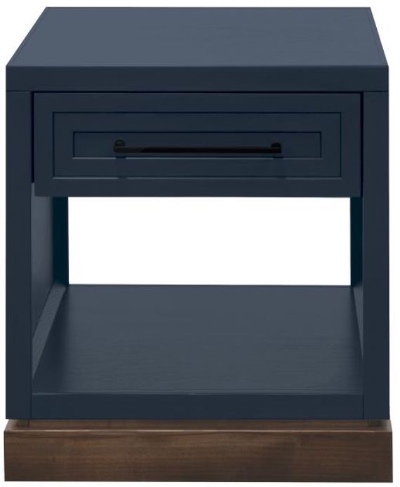 Legends Home Nora Blue Denim End Table with Whiskey Base-0