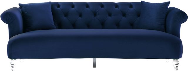 Armen Living Elegance Blue Sofa-0