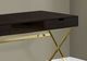 Monarch Specialties Inc. 48"L Espresso with Gold Metal Glass Computer Desk-3