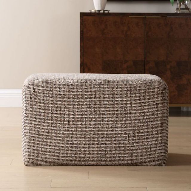 Uttermost® Kelce Caramel/Cream Woven Checkered Ottoman-1