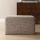 Uttermost® Kelce Caramel/Cream Woven Checkered Ottoman-1