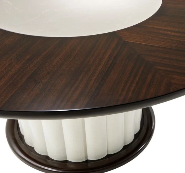Michael Amini® Paris Chic Espresso Round Dining Table-2