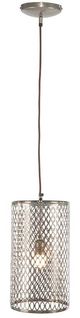 A & B Home 4-Piece Silver Hanging Lamp-0