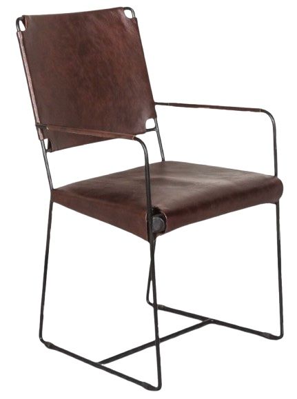 Home Trends & Design New York Chocolate Arm Dining Chair-1