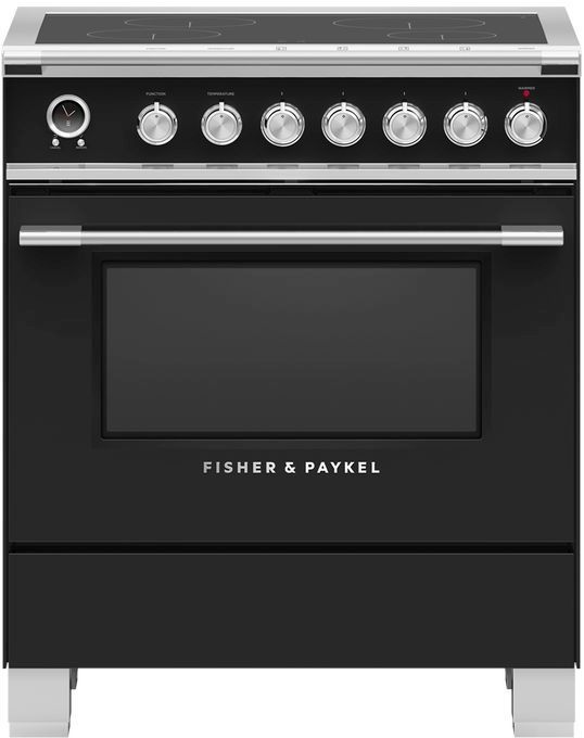 Fisher & Paykel Classic Series 9 30" Black Pro Style Induction Range-0