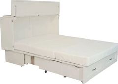CabinetBed Inc.™ Premium Country Style White Queen Cabinet Bed