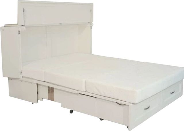 CabinetBed Inc.™ Premium Country Style White Queen Cabinet Bed-0