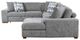 Homelegance® Raife 4-Piece Gray Sectional with Right Chaise-3