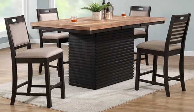 Urban Styles Furniture Dallas 5-Piece Cappuccino/Walnut Counter Height Dining Set-0