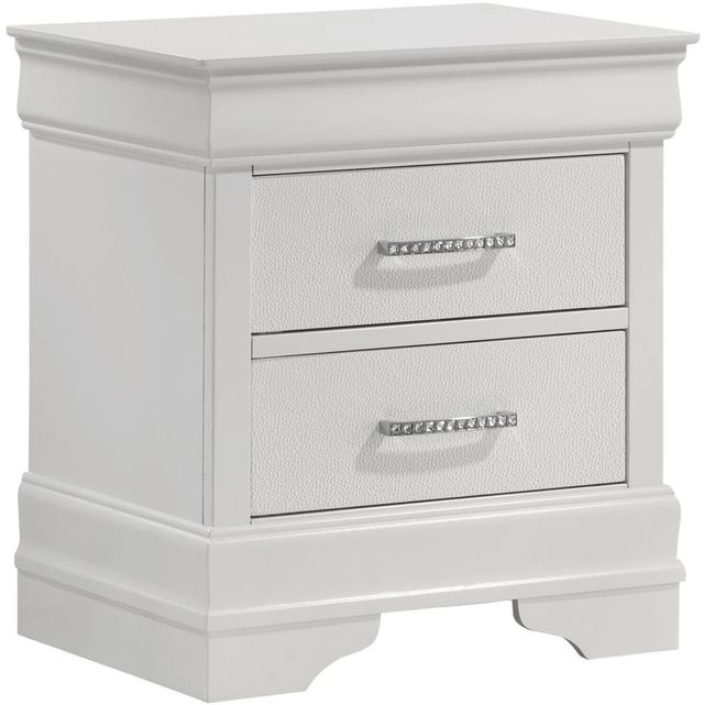 Crown Mark Amalia White Nightstand-0