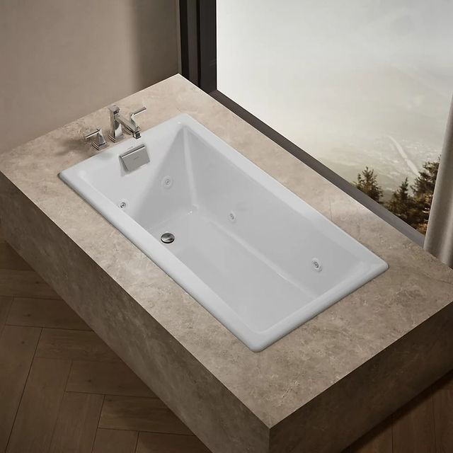 KOHLER® Tea-for-Two® White 60" x 32" Whirlpool Bath-1
