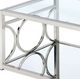 Furniture of America® Rylee Glass Top Coffee Table with Chrome Base-2