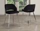 Brassex Inc. Ella 2-Piece Black/Chrome Counter Stool Set-3