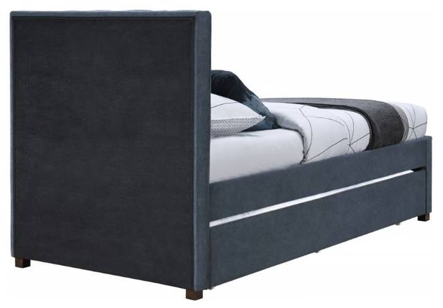 Meridian Furniture Hudson Navy Twin Upholstered Trundle Bed-3