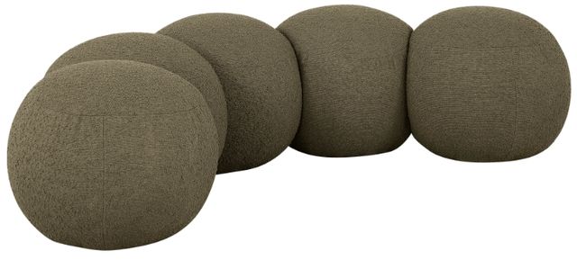 Meridian Furniture Apollo Olive 75" Boucle Fabric Upholstered Bench-0