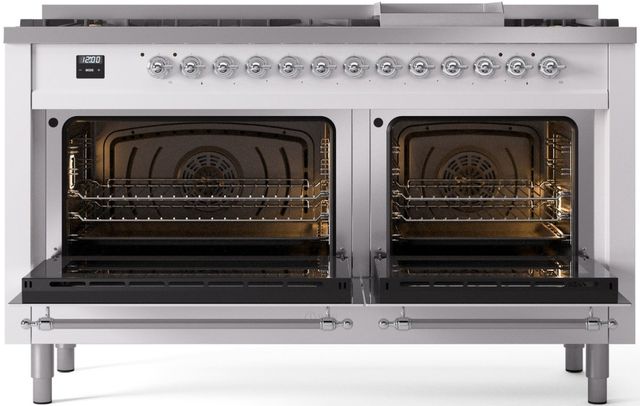 Ilve® Nostalgie II Series 60" Custom RAL Color Pro Style Dual Fuel Range-2