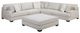 Homelegance® Livia 4-Piece Beige Sectional with Ottoman-0