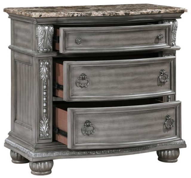 Homelegance® Bennington Gray Nightstand-4