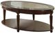 Furniture of America® Granvia Dark Cherry Glass Insert Coffee Table-0