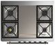 Ilve® Majestic III 36" Stainless Steel Pro Style Dual Fuel Liquid Propane Range with Solid Door and Burnished Trim-2