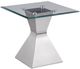 Coaster® Jenny Glass Top End Table with Chrome Base-0