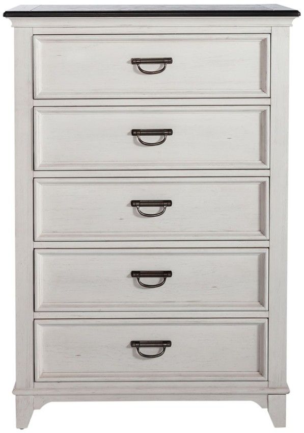 Liberty Furniture Allyson Park Charcoal/Wirebrushed White 52" Chest-2